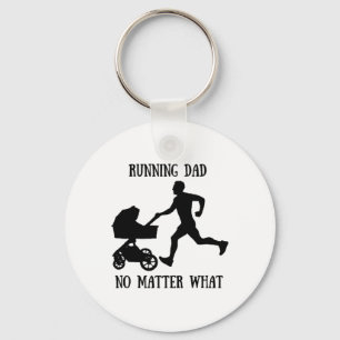 Running Dad No What Sticker  Key Ring