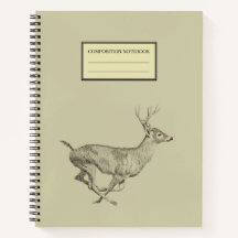 Running Deer Spiral Notebook