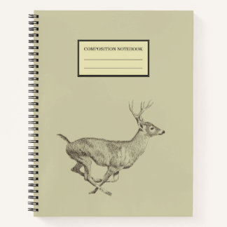 Running Deer Spiral Notebook