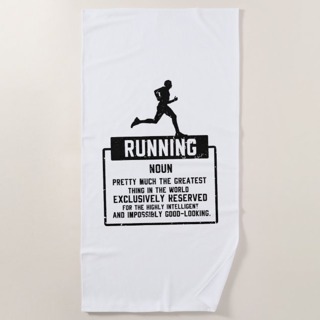 Running Definition Beach Towel (Front)