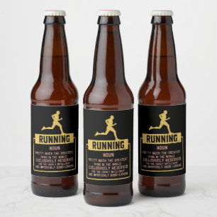 Running Definition Beer Bottle Label