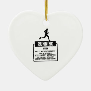 Running Definition Ceramic Ornament