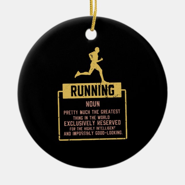 Running Definition  Ceramic Ornament (Front)