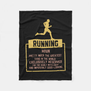 Running Definition Fleece Blanket