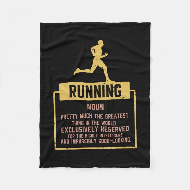 Running Definition Fleece Blanket (Front)