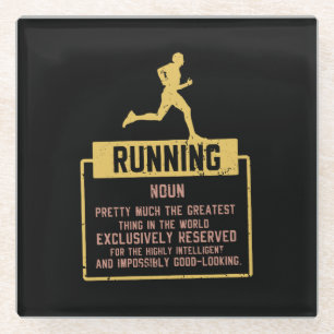 Running Definition Glass Coaster