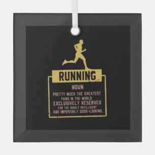 Running Definition Glass Tree Decoration