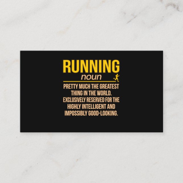 Running Definition Half Marathon Runner Fitness Gr Enclosure Card (Front)