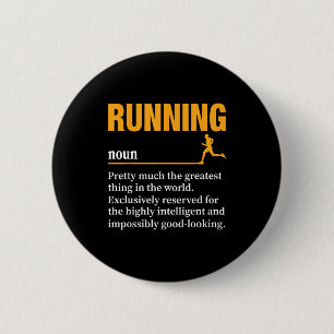 Running Definition Humor Marathon Funny Athlete Ru 6 Cm Round Badge