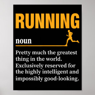 Running Definition Humor Marathon Funny Athlete Ru Poster