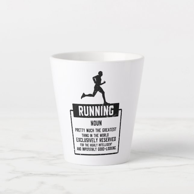 Running Definition Latte Mug (Front)