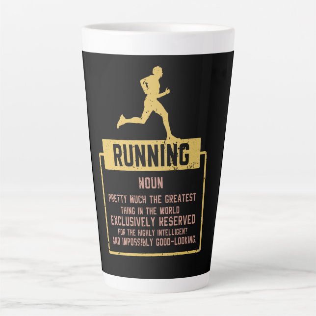 Running Definition Latte Mug (Front)