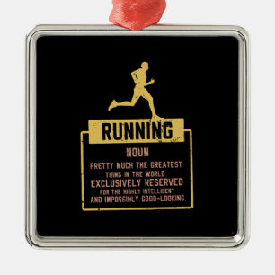 Running Definition Metal Ornament