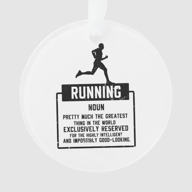 Running Definition Ornament (Front)