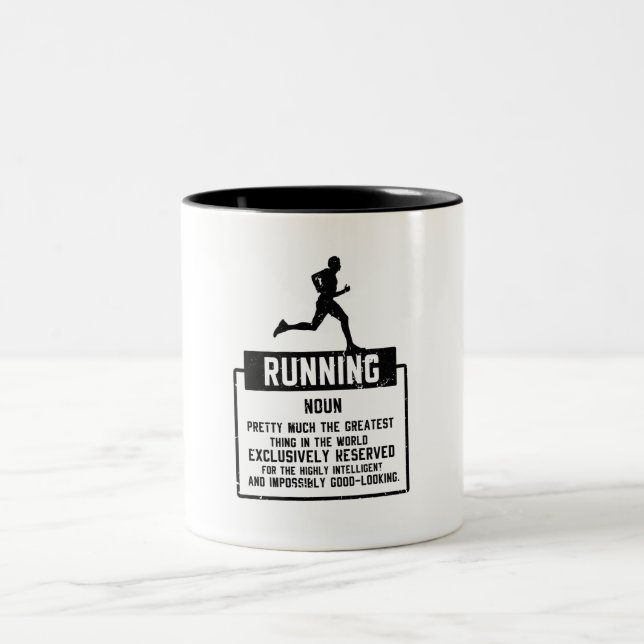 Running Definition Two-Tone Coffee Mug (Center)
