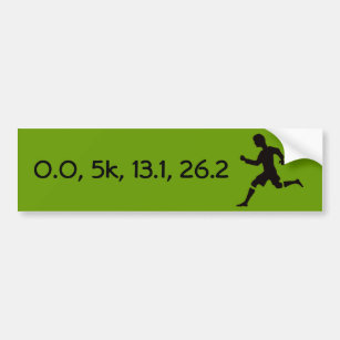 Running distances bumper sticker