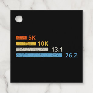 Running Distances I - 5K 10K 13.1 26.2 Marathoner Favour Tags