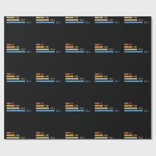 Running Distances I - 5K 10K 13.1 26.2 Marathoner Wrapping Paper