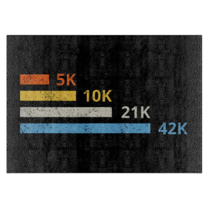 Running Distances II - 5K 10K 21K 42K Marathoner Cutting Board
