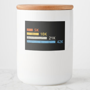 Running Distances II - 5K 10K 21K 42K Marathoner Food Label