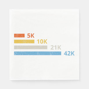 Running Distances II - 5K 10K 21K 42K Marathoner Napkin