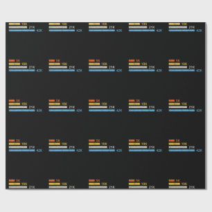 Running Distances II - 5K 10K 21K 42K Marathoner Wrapping Paper