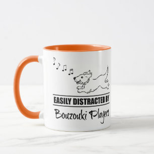 Running Dog Easily Distracted by Bouzouki Players Mug