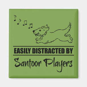 Running Dog Easily Distracted by Santoor Players Magnet