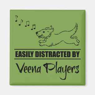 Running Dog Easily Distracted by Veena Players Magnet