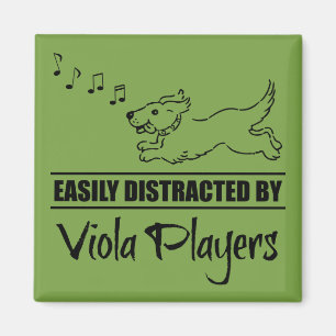Running Dog Easily Distracted by Viola Players Magnet