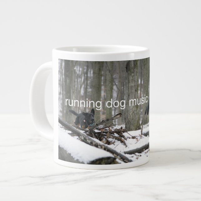 Running Dog Music Jumbo Mug (Front Left)