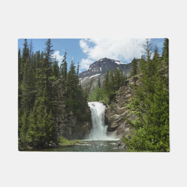 Running Eagle Falls at Glacier National Park Doormat (Front)