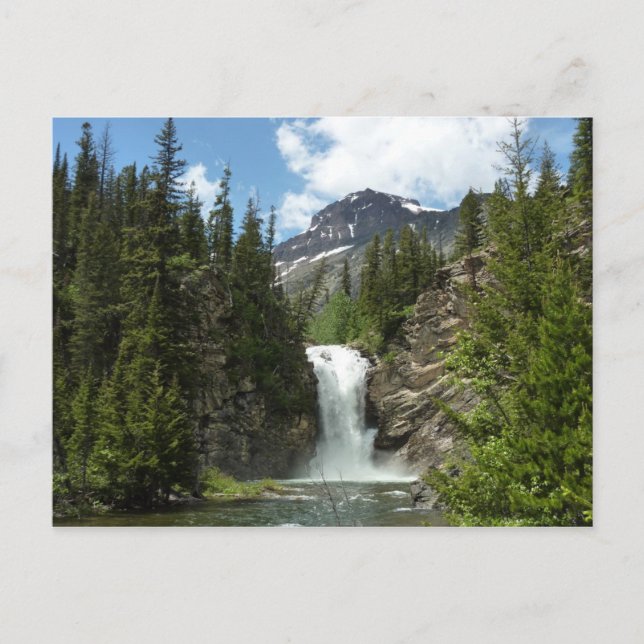 Running Eagle Falls at Glacier National Park Postcard (Front)