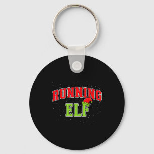 Running Elf Christmas Family Matching Group Xmas R Key Ring
