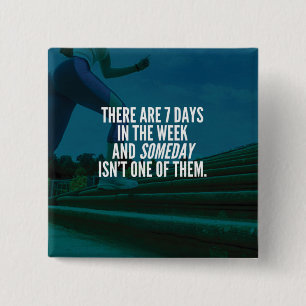 Running Exercise Motivational Words 15 Cm Square Badge