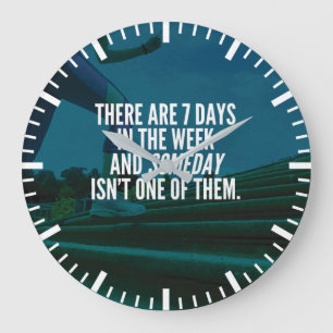 Running Exercise Motivational Words Large Clock