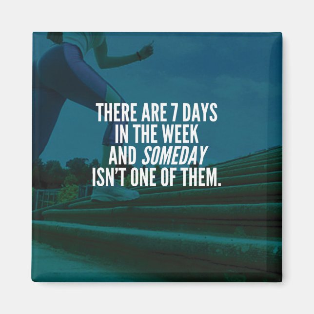 Running Exercise Motivational Words Magnet (Front)