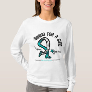 Running For A Cure Cervical Cancer T-Shirt