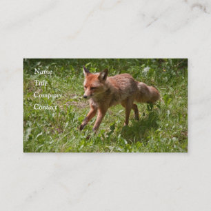 Running fox business card