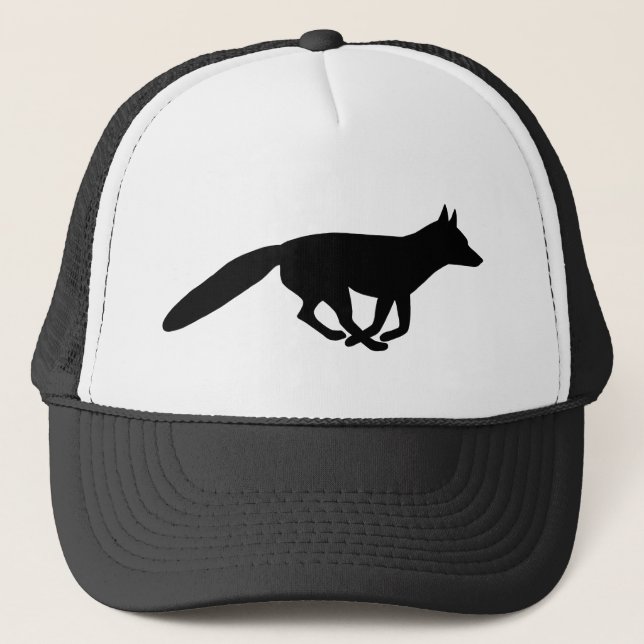Running Fox Silhouette Trucker Hat (Front)