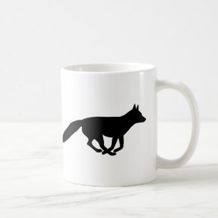 Running Fox Silhouettes   Wild Animal Coffee Mug