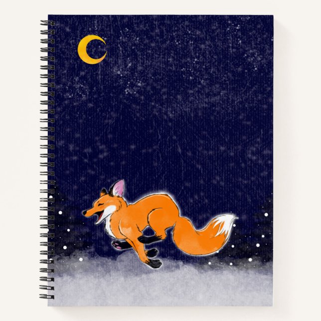 Running Fox Spiral Notebook (Front)