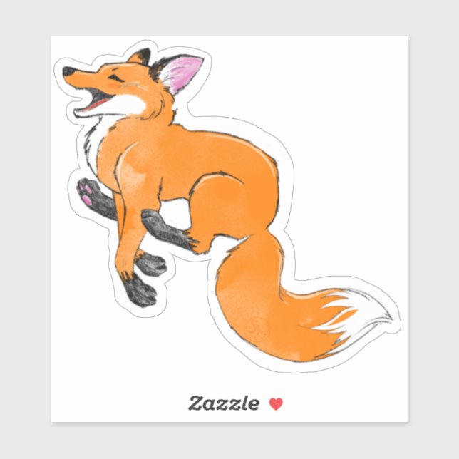 Running Fox Sticker (Sheet)