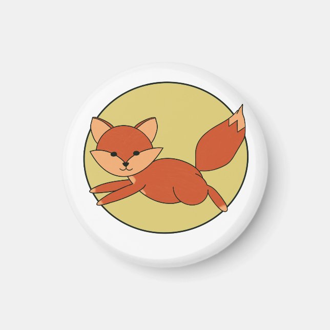 Running Foxes - Cute Red Fox    Magnet (Front)