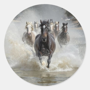 Running Free Classic Round Sticker