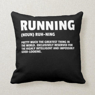 Running Funny Definition Funny 5k Marathon Runner  Cushion