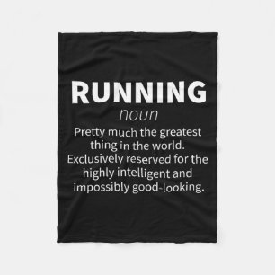 Running Funny Definition Funny 5k Marathon Runner  Fleece Blanket