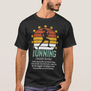 Running Funny Fake Definition Female 5k Marathon R T-Shirt