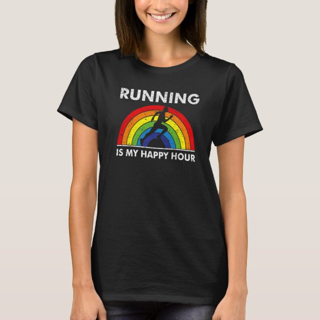 Running  Gay Pride LGBTQ Flag Colours Rainbow Runn T-Shirt (Front)