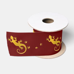 Running Gecko gold + your Ideas Satin Ribbon